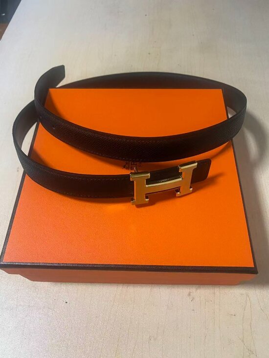 Hermès H Logo Belt Black Leather Designer Belt 85cm main image 5